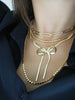 DANI  HERRINGBONE BOW NECKLACE