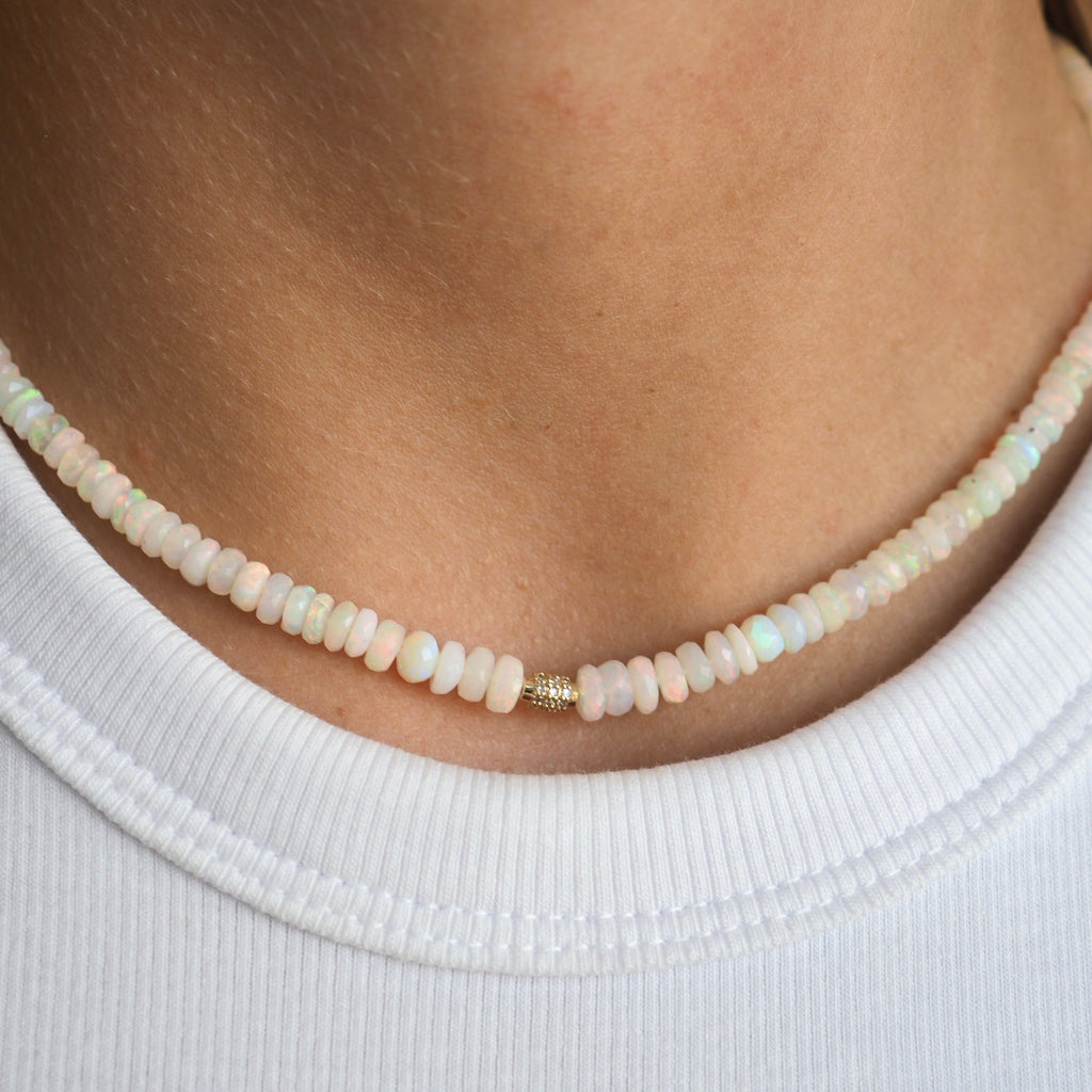 OPAL BEADED  NECKLACE