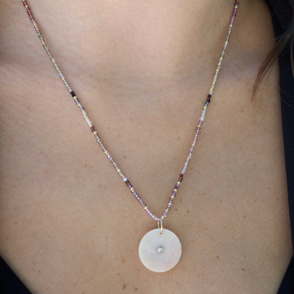 CAROLINE SHELL DISC NECKLACE