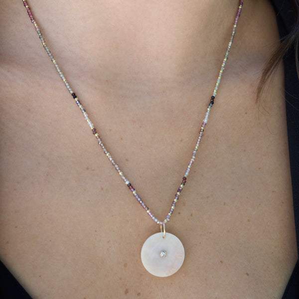 CAROLINE SHELL DISC NECKLACE