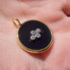 CORI DIAMOND ENAMEL DISC NECKLACE