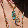 DYLAN RAY  TURQUOISE OVAL BURST PENDANT