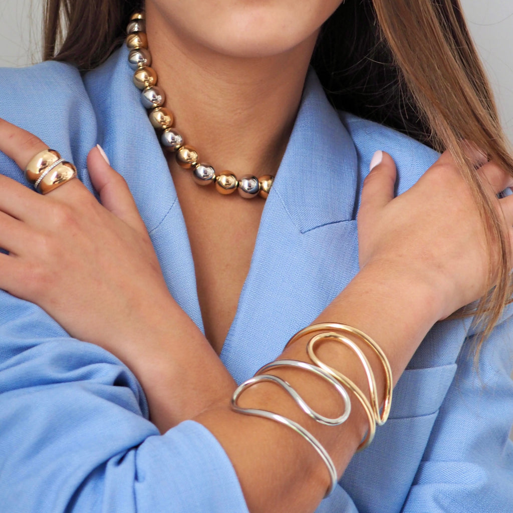 MADDY GOLD DOMED BAND RING