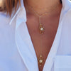 NOEY WRAP FILAGREE - PEARL DROP NECKLACE