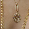 BECKY OVAL FILAGREE PENDANT NECKLACE