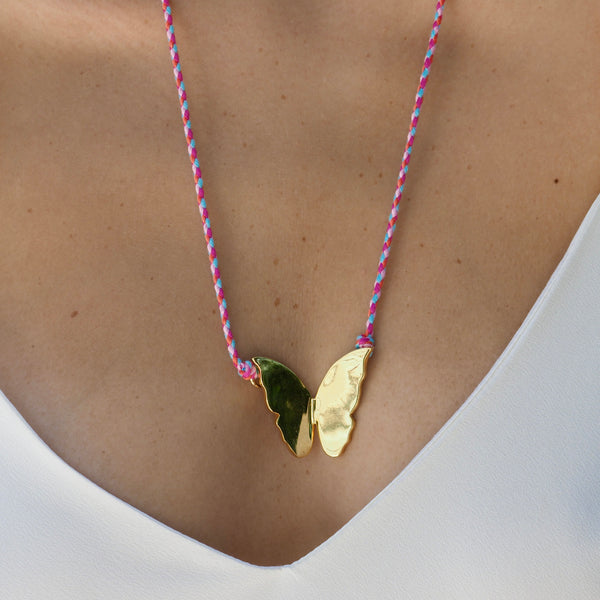 JULIA FOLDED BUTTERFLY STATEMENT NECKLACE