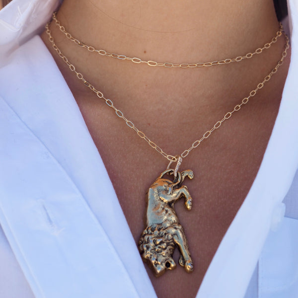 ALEXA LION DROP NECKLACE