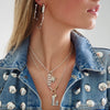 PRESLEY STERLING BURST CHARM NECKLACE