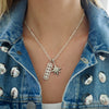 PRESLEY STERLING BURST CHARM NECKLACE