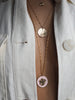 ELISE - ROSE PINK ENAMEL DISC NECKLACE