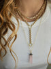 PAMI ROSE QUARTZ DROP NECKLACE