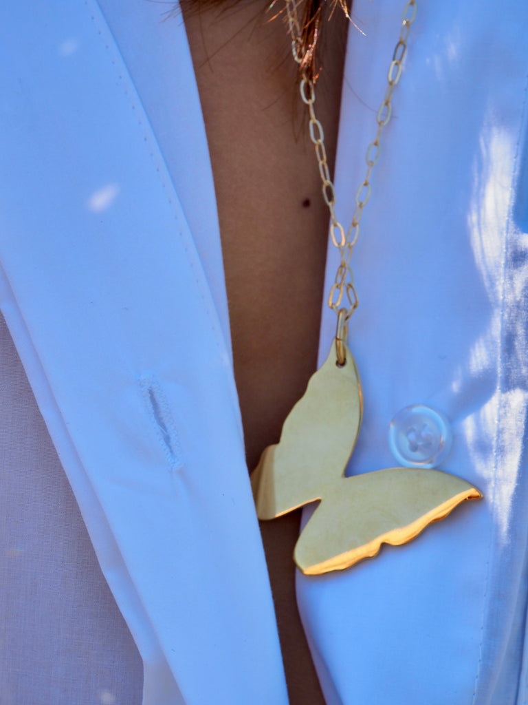 BAILEY CUT OUT BUTTERFLY { LARGE} NECKLACE