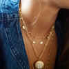 GIANNI PINK OVAL STATIONED NECKLACE