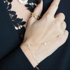 EMERY PEARL  HAND CHAIN BRACELET
