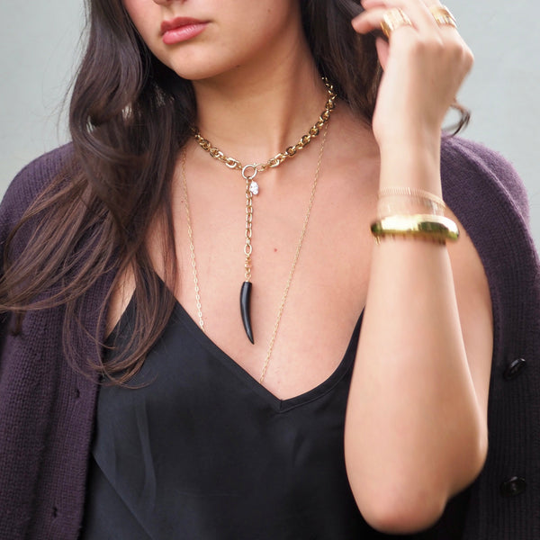 TAYLOR HORN DROP NECKLACE