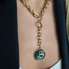 ZOE JANE LABRADORITE DISC NECKLACE