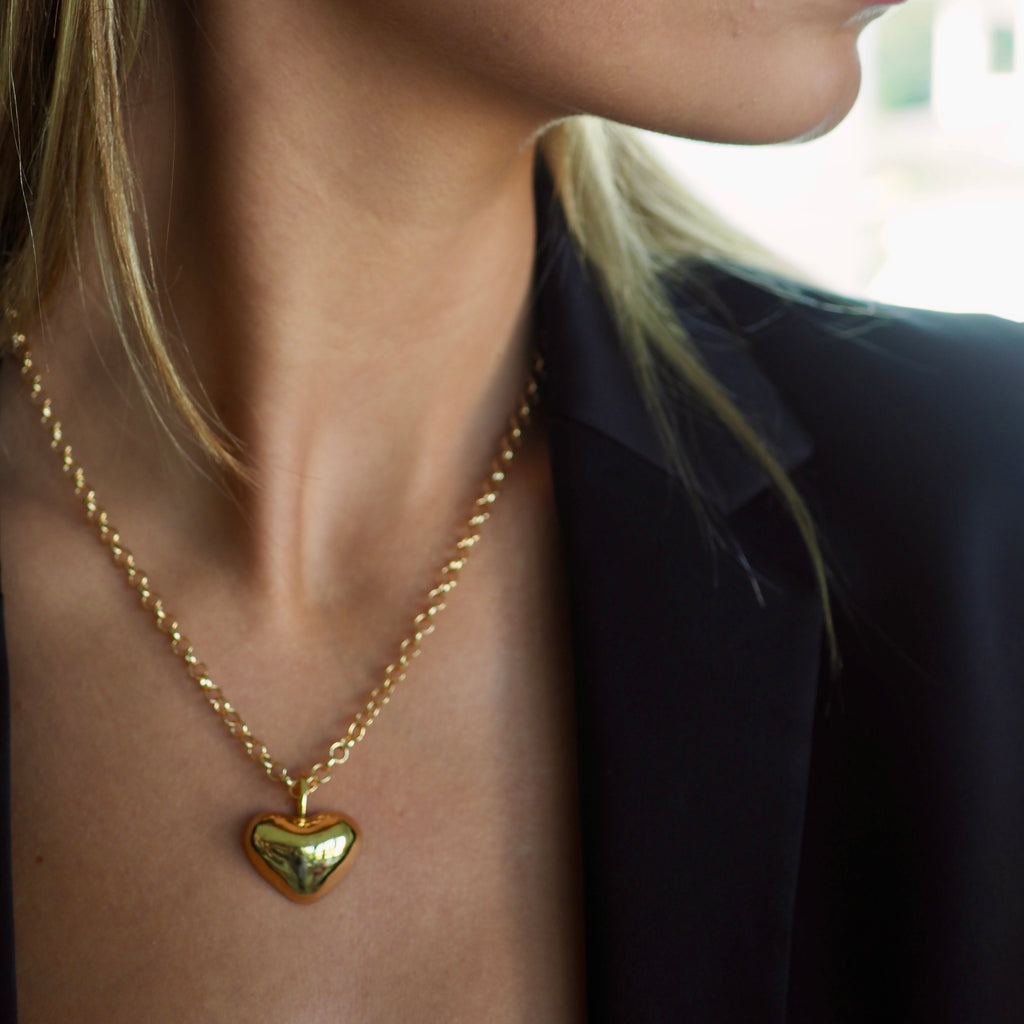 ALEX PUFFED HEART NECKLACE