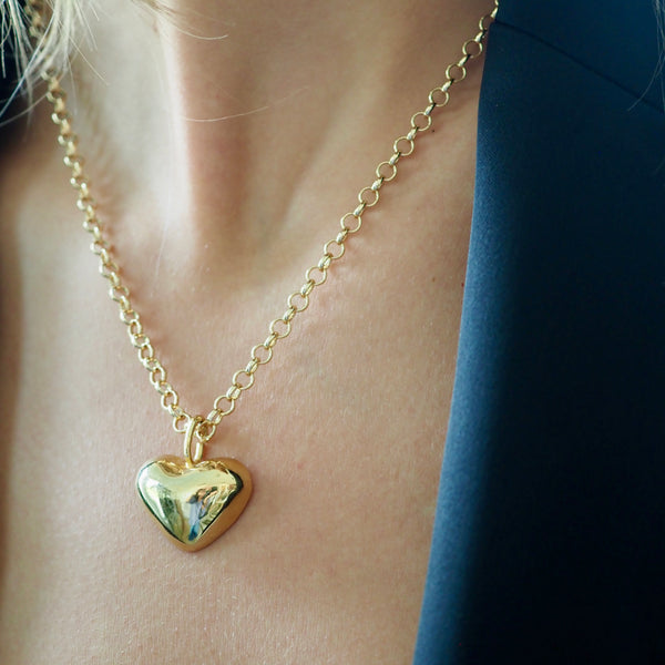 ALEX PUFFED HEART NECKLACE
