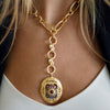 CARSON  MOTHER OF PEARL FRAMED NECKLACE