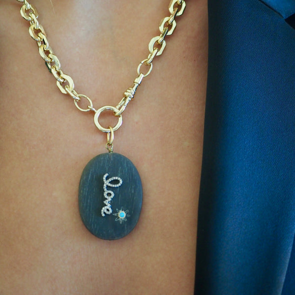 MYLA LOVE WOOD PENDANT