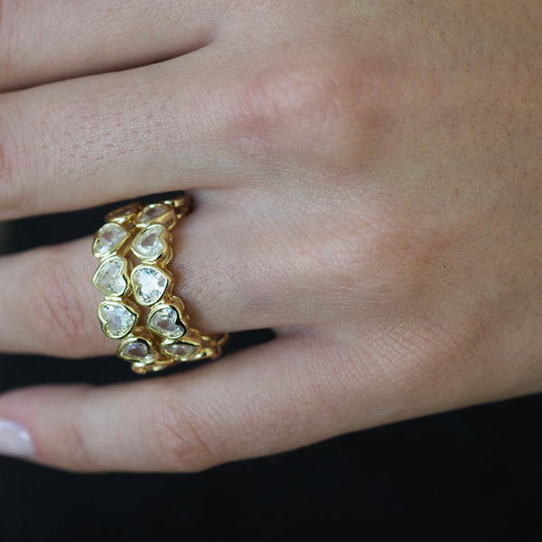 KAYA BEZEL  HEART RING