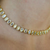 SUZEE OVAL BEZEL TENNIS CHOKER