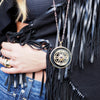 LULU  ENAMEL WHEEL BURST  DISC  NECKLACE