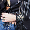 LULU  ENAMEL WHEEL BURST  DISC  NECKLACE