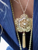 CHARLEY  FILAGREE FLOWER BURST WITH TASSEL