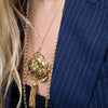 CHARLEY  FILAGREE FLOWER BURST WITH TASSEL