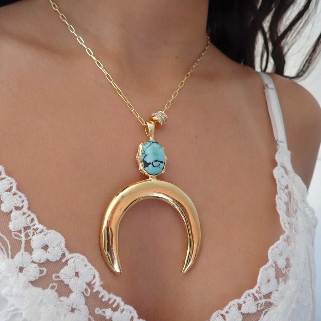 SOFIA TURQUOISE DOUBLE CRESCENT
