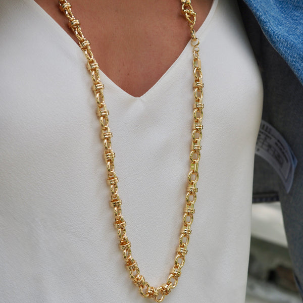 LAWSON DOUBLE LINK CHAIN NECKLACE