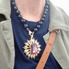 RYAN AMETHYST FLOWER  BURST NECKLACE