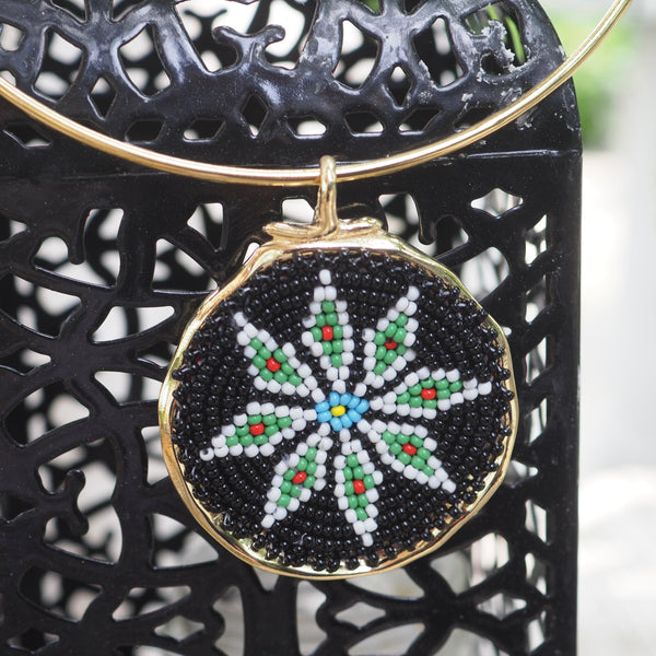 ALEXX BEADED ROSETTE NECKLACES