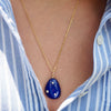 WYNTER LAPIS DISC PENDANT