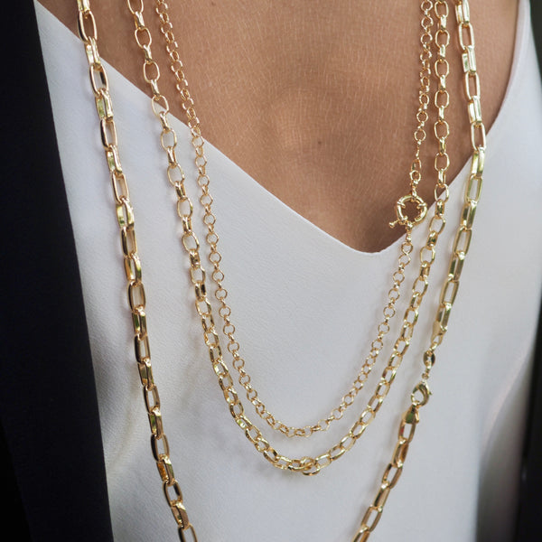 EM  ROLO  OVAL LINK NECKLACES