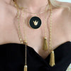 ELI CHAIN  TASSEL DROP NECKLACE