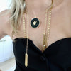 ELI CHAIN  TASSEL DROP NECKLACE