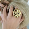 TONEE FLOWER LEAF PETAL STATEMENT RING