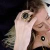 ESTELLA ONYX SWIRL SETTING STATEMENT  RING