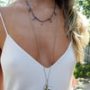 JASPER DIAMOND DROP BEADED NECKLACE