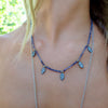 JASPER DIAMOND DROP BEADED NECKLACE
