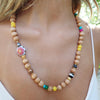 HARPER WOOD BEADED NECKLACE