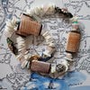 KALLIE RECTANGLE SHELL + CLOISENNE BEADED NECKLACE