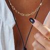 EZ GOLD  + DIAMOND CHAIN LINK NECKLACE