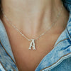 ALEXX  ETCHED A INITIAL NECKLACE