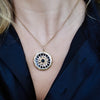 MARI DYLAN BLACK ENAMEL BURST NECKLACE