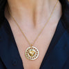 LINDSEY MARI KNOT DISC NECKLACE