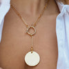 COIN TOGGLE DROP ON  ELONGATED OVAL ROUND CHAIN