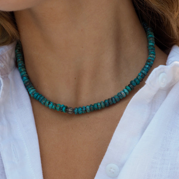 DIXIE TURQUIOSE BEADED NECKLACE